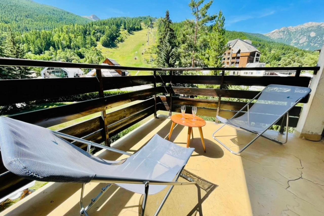 Serre-Chevalierstudio Terrace Next To Ski Slopes Saint-Chaffrey Exterior foto